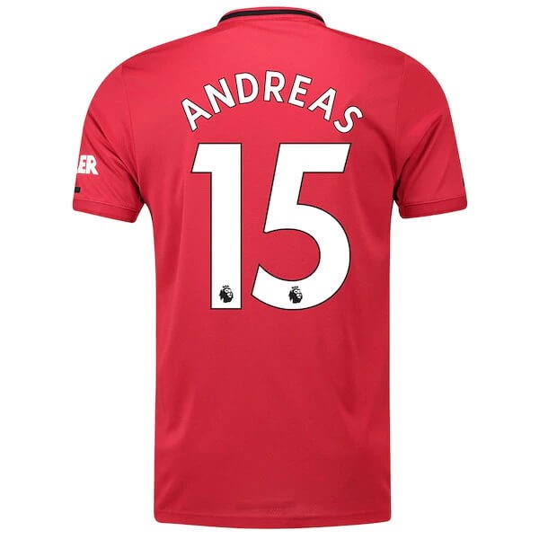 Camiseta Manchester United NO.15 Andreas Replica Primera Ropa 2019/20 Rojo